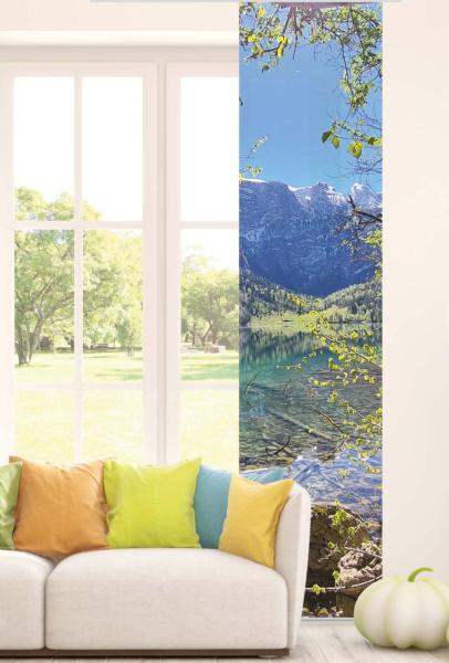 Flächenvorhang Bayernjuwel , Schiebevorhang, Schiebegardine, modern, 60 cm breit, 2,65 m hoch, 3 m hoch